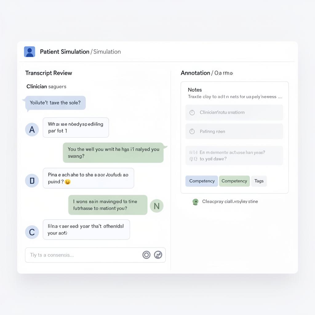 Transcript review interface
